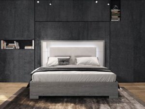 Gray wood bed from Italy