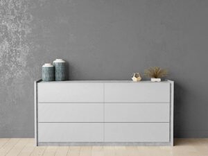 Gray with Concrete Dresser