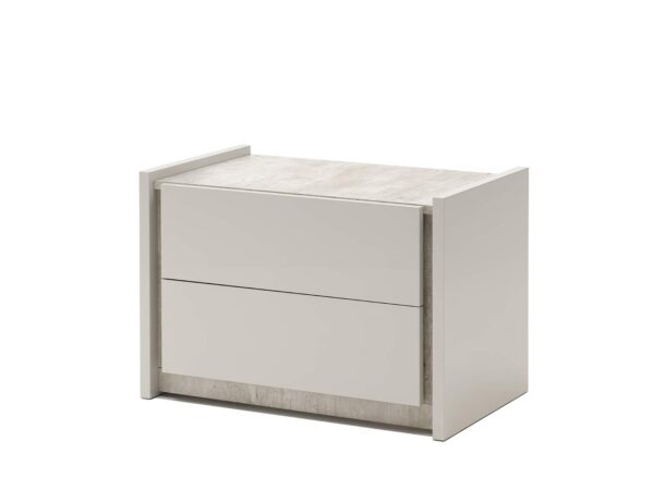 Gray lacquer nightstand