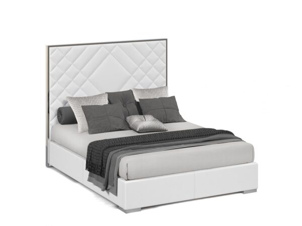 Teresa White Leather Bed