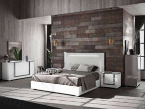 White lacquer Bedroom Set