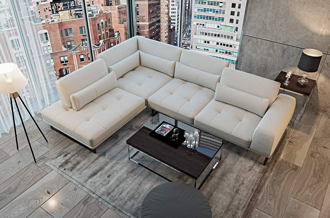 Italian leather Sectional