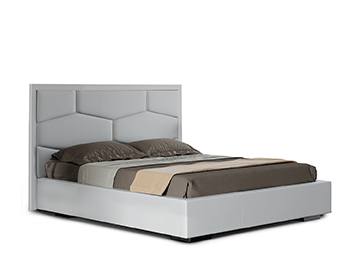Gray eco leather bed