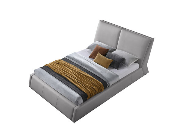 Bruna Gray Eco Leather Bed - Image 2