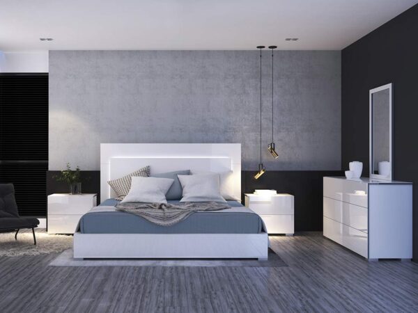 White contemporary bedroom set
