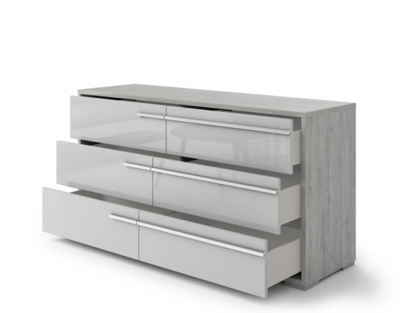 Gray Wooden lacquer Dresser